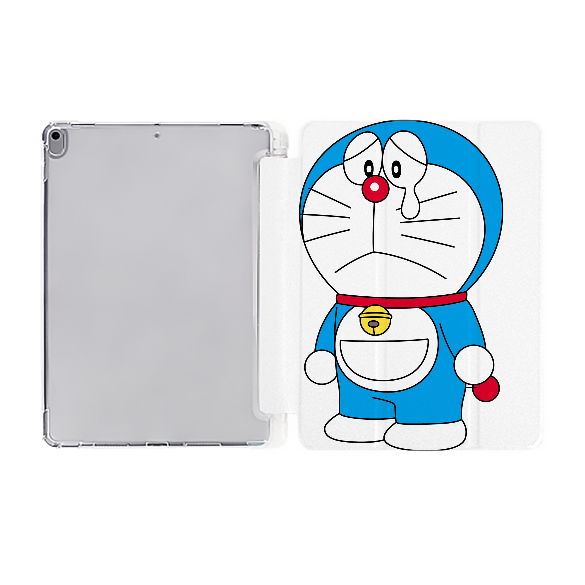 （画像用） ドラえもん Doraemon IPad ケース ペン収納付き 三つ折りスタンド PUレザー×シリコン 対応機種9.5/10.5/10.9インチ